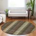 Addison Rugs Chantille Brown 8'0" x 8'0" Round Room Scene