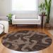 Addison Rugs Chantille Chocolate 8'0" x 8'0" Round Room Scene