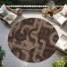 Addison Rugs Chantille Chocolate 8'0" x 8'0" Round Room Scene