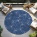 Addison Rugs Chantille Navy 8'0" x 8'0" Round Room Scene