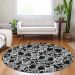 Addison Rugs Chantille Black 8'0" x 8'0" Round Room Scene