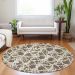 Addison Rugs Chantille Brown 8'0" x 8'0" Round Room Scene