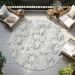 Addison Rugs Chantille Silver 8'0" x 8'0" Round Room Scene
