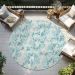 Addison Rugs Chantille Teal 8'0" x 8'0" Round Room Scene