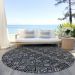 Addison Rugs Chantille Black 8'0" x 8'0" Round Room Scene