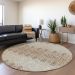 Addison Rugs Chantille Brown 8'0" x 8'0" Round Room Scene