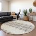 Addison Rugs Chantille Chocolate 8'0" x 8'0" Round Room Scene