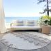 Addison Rugs Chantille Chocolate 8'0" x 8'0" Round Room Scene