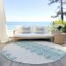 Addison Rugs Chantille Teal 8'0" x 8'0" Round Room Scene