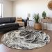 Addison Rugs Chantille Black 8'0" x 8'0" Round Room Scene