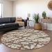 Addison Rugs Chantille Brown 8'0" x 8'0" Round Room Scene