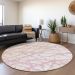 Addison Rugs Chantille Pink 8'0" x 8'0" Round Room Scene