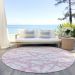 Addison Rugs Chantille Pink 8'0" x 8'0" Round Room Scene