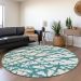 Addison Rugs Chantille Teal 8'0" x 8'0" Round Room Scene