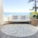 Addison Rugs Chantille Beige 8'0" x 8'0" Round Room Scene