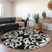 Addison Rugs Chantille Black 8'0" x 8'0" Round Room Scene