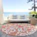 Addison Rugs Chantille Coral 8'0" x 8'0" Round Room Scene
