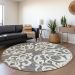 Addison Rugs Chantille Gray 8'0" x 8'0" Round Room Scene