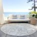 Addison Rugs Chantille Ivory 8'0" x 8'0" Round Room Scene