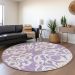 Addison Rugs Chantille Purple 8'0" x 8'0" Round Room Scene