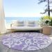 Addison Rugs Chantille Purple 8'0" x 8'0" Round Room Scene