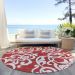 Addison Rugs Chantille Red 8'0" x 8'0" Round Room Scene
