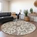 Addison Rugs Chantille Taupe 8'0" x 8'0" Round Room Scene