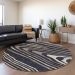 Addison Rugs Chantille Black 8'0" x 8'0" Round Room Scene