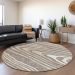 Addison Rugs Chantille Taupe 8'0" x 8'0" Round Room Scene