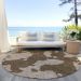 Addison Rugs Chantille Brown 8'0" x 8'0" Round Room Scene