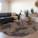 Addison Rugs Chantille Chocolate 8'0" x 8'0" Round Room Scene