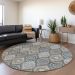 Addison Rugs Chantille Gray 8'0" x 8'0" Round Room Scene