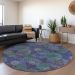 Addison Rugs Chantille Purple 8'0" x 8'0" Round Room Scene