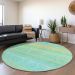 Addison Rugs Chantille Aqua 8'0" x 8'0" Round Room Scene