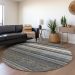 Addison Rugs Chantille Taupe 8'0" x 8'0" Round Room Scene