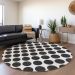 Addison Rugs Chantille Black 8'0" x 8'0" Round Room Scene