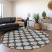 Addison Rugs Chantille Charcoal 8'0" x 8'0" Round Room Scene