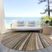 Addison Rugs Chantille Taupe 8'0" x 8'0" Round Room Scene