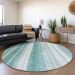 Addison Rugs Chantille Teal 8'0" x 8'0" Round Room Scene