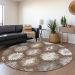 Addison Rugs Chantille Brown 8'0" x 8'0" Round Room Scene