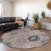 Addison Rugs Chantille Gray 8'0" x 8'0" Round Room Scene