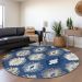 Addison Rugs Chantille Navy 8'0" x 8'0" Round Room Scene