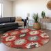 Addison Rugs Chantille Red 8'0" x 8'0" Round Room Scene
