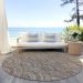 Addison Rugs Chantille Brown 8'0" x 8'0" Round Room Scene