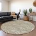 Addison Rugs Chantille Taupe 8'0" x 8'0" Round Room Scene
