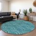 Addison Rugs Chantille Teal 8'0" x 8'0" Round Room Scene