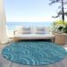 Addison Rugs Chantille Teal 8'0" x 8'0" Round Room Scene