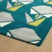 Kaleen Origami Collection Teal 8'0" x 10'0" Room Scene