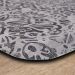 Mohawk Dri-pro Deluxe Cushion Mat Damask Nouveau Grey 1'8" x 3'6" Room Scene