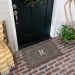Mohawk Textured Entry Mat Flagstone Monogram R Multi 2'0" x 3'0" Room Scene
